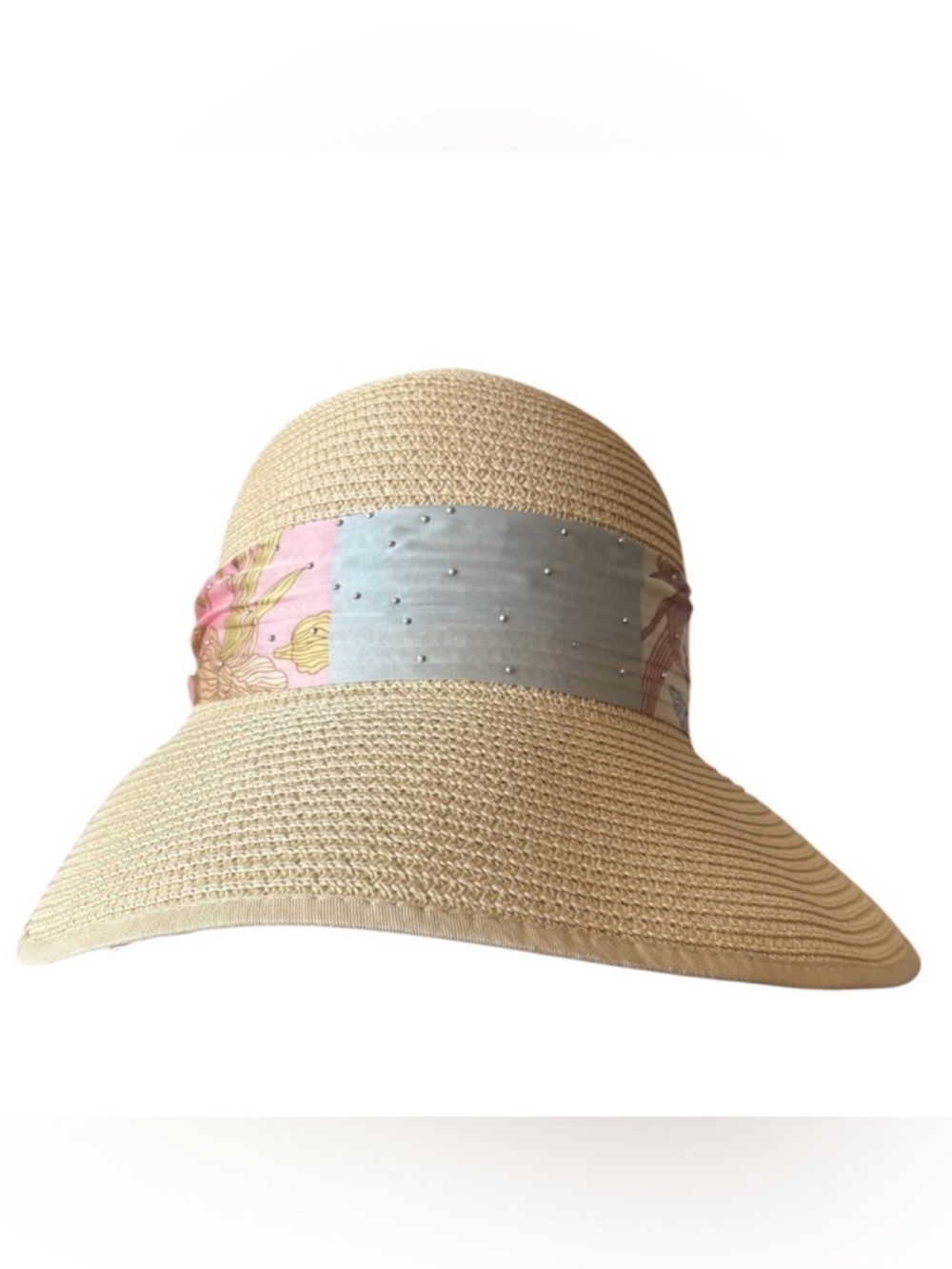 Adrienne Vittadini Paper Straw Large Brim Sun & Beach Hat. Brand New.